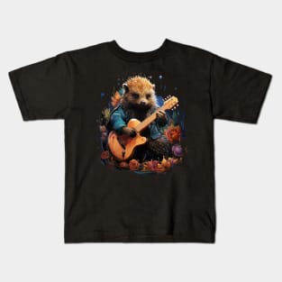 Echidna Playing Guitar Kids T-Shirt